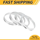 Hub Centric Rings, 64.1mm ID to 66.1mm OD Aluminum Alloy 4 Pcs