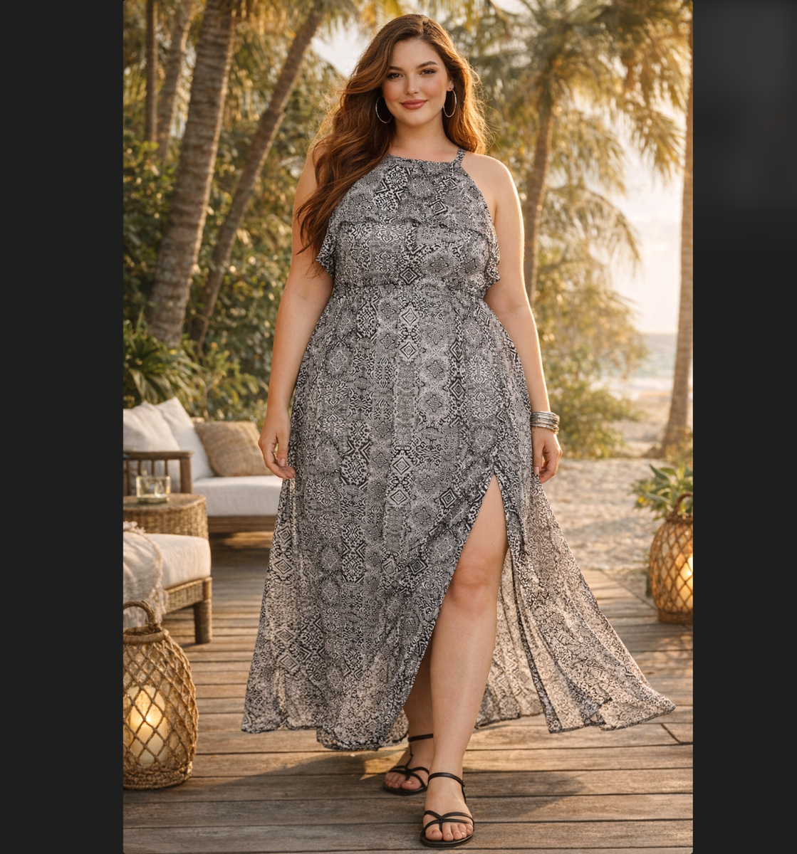 maxi dress pattern with sleeves Baltic Born Womens Marie Mock Neck Maxi Dress | Sage Floral