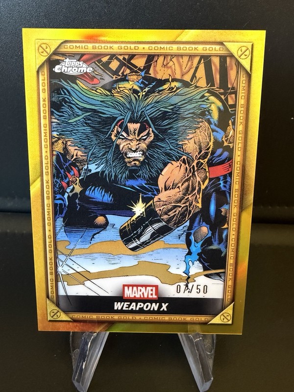 2025 TOPPS CHROME DEADPOOL COMIC BOOK TRUE GOLD WEAPON X  /50