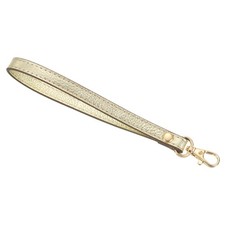 Leather Wristlet Strap 190mm Hand Wrist Lanyard Leather Gold