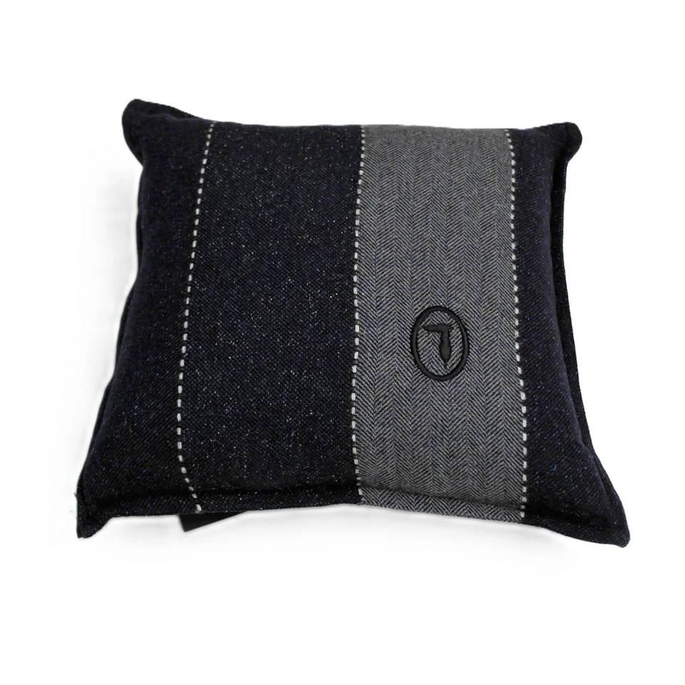TRUSSARDI HOME 1 CUSCINO ARREDO 40X40 CM "NEW TWEED BLU" misto cotone - Immagine 2 di 4