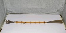 Made in Italy 22   Vintage Bamboo Bakelite Shoe Horn  Back Scratcher