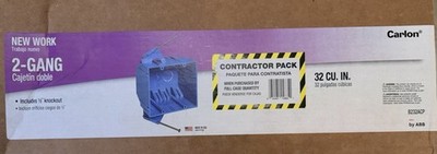 Carlon B232ACP 2-Gang PVC New Work Contractor 50 Pack Outlet Boxes