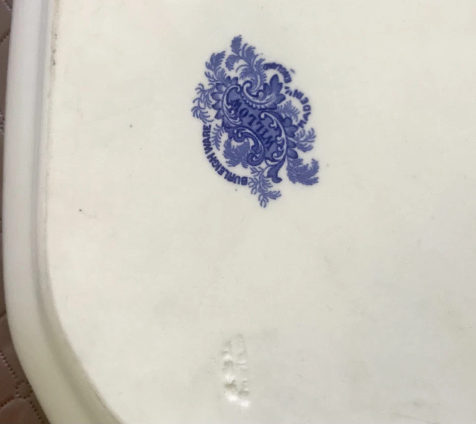 EXTRA LARGE VINTAGE BURLEIGHWARE WILLOW TREE PLATTER - 41 X 30.5 cm - Image 4 of 4