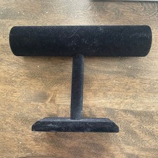 Darice 198970 Black Velvet T Bar Jewelry Bracelet Display Stand Holder 9"x7"