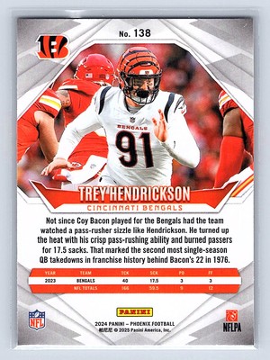 Trey Hendrickson 2024 Panini Phoenix #138 | eBay