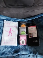 GYMBee Non-Slip Fabric Exercise Resistance Bands Set of 3 w/Carry Bag