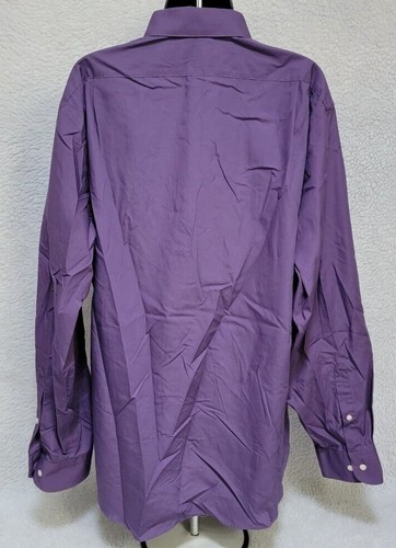 Arrow Mens Shirt Size 17 34/35 Purple - Picture 4 of 12