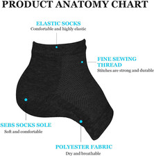 Height Max Socks,Invisible Shoe Heel Pad,Height Max Insoles 3 Inches, Half Heigh