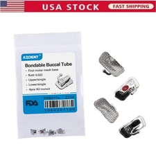 AZDENT Dental Orthodontic Bondable Buccal Tubes 1st Molar Roth 0.022