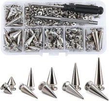 YORANYO 70 Sets Mixed Shape Spikes and Studs Assorted Sizes Spike Studs for Clot