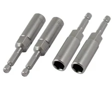 10mm Hex Magnetic Power Socket 80mm Length Adapter Drill Bit Nut Driver Set 1/4'