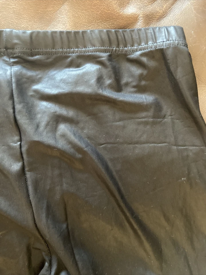 Topshop Negro Plisado Como Ajustado Leggings Pantalones Para Mujer EE. UU. Talla 8 UK 12 Foto 4 de 4