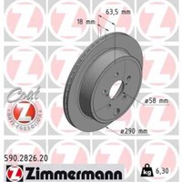 Zimmermann 2X Bremsscheibe Hinten Ø290 Mm FüR Toyota GT 86 Coupe ZN6_ 2.0