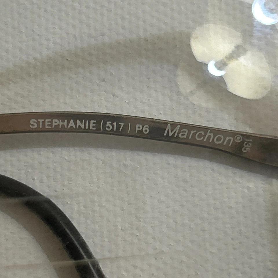 Armações de óculos vintage oversized da década de 1970 somente por Marchon italiano esmalte acento - Imagem 3 de 4