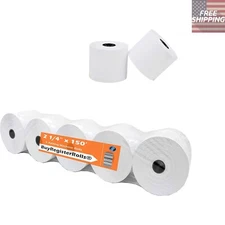 Environmentally Friendly 2 1/4" x 150 ft Adding Machine Tape - Pack of 5 Rolls