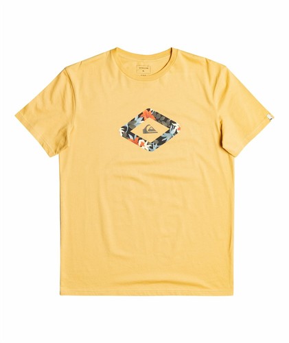 Maglietta da uomo in cotone SS Quiksilver ~ Let It Ride senape