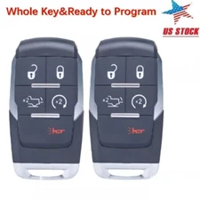 2 For 2019 2020 2021 2022 Dodge Ram 2500 3500 4500 Remote Car Key Fob GQ4-76T