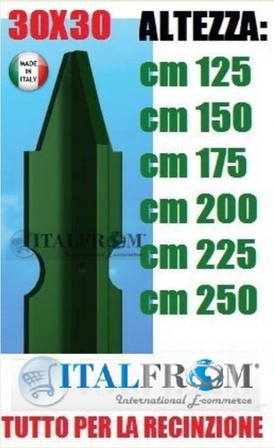 Paletti Metallici Per Recinzioni Set Di 10 In Ferro Plastificato Verde: Alti 150 Cm, Resistenti All'acqua E Alla Ruggine Paletti Per Recinzione - Foto 8