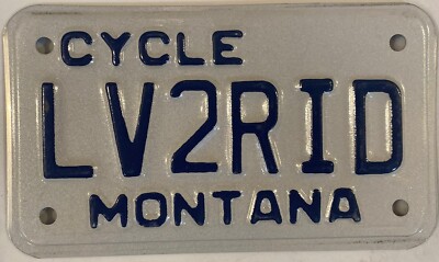 MOTORCYCLE vanity LIVE TO RIDE license plate Easy Rider Harley Davidson Biker MT