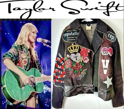 Versace Taylor Swift Reputation Receipt Merch Patch Snake Gift Top Jacket 42 S M