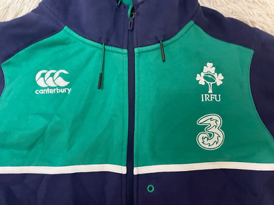 Veste à Capuche Canterbury Ireland Rugby Union – Taille M, Polaire Grise