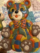 Foam Craft Patchwork 2 plaques Teddy Bear Rocking Horse Wall Decor Vintage