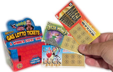 3 GAG LOTTO TICKETS Fake Lottery Scratch Off Christmas Stocking Stuffers Gift