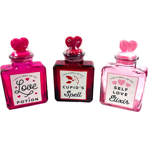 Valentines 2024 - Love Potion / Cupids Spell / Self Love / Elixir Bottles - 3 Pk