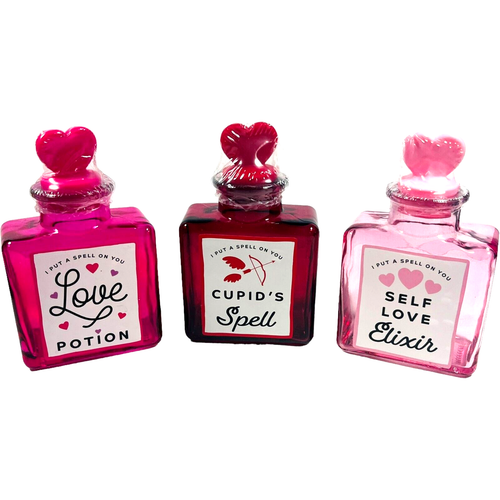 Valentines 2024 - Love Potion / Cupids Spell / Self Love / Elixir Bottles - 3 Pk - 第 1/5 張圖片