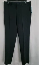 NEW Mens Perry Ellis Portfolio Slim Fit Charcoal Flat Front Dress Pant 32 x 32 