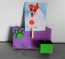 Appendi chiavi, Guinzaglio  Quadretto dipinto a mano. Cane  Gatto 