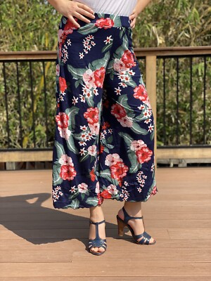 Women's Stretchy Waist Palazzo Wide Leg Pants, Super Soft,One Size Fit S—XL 