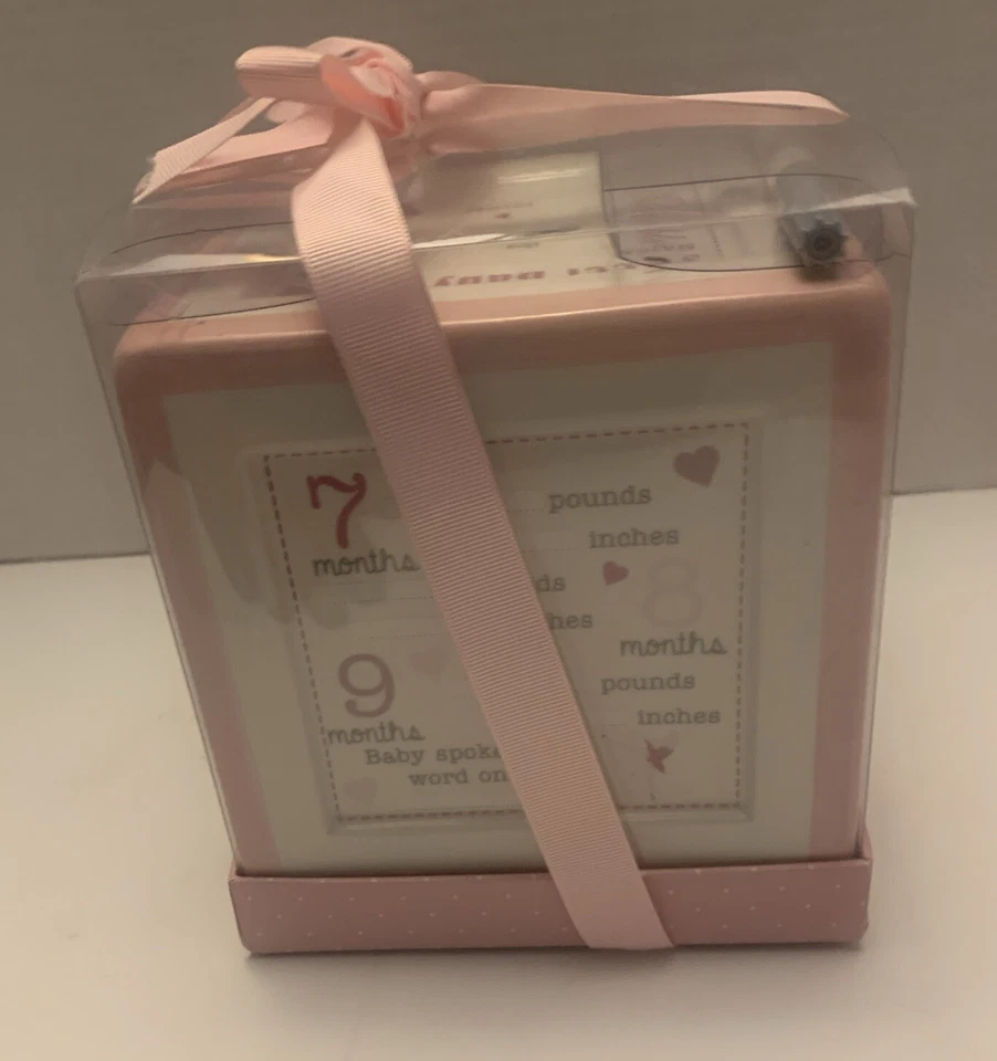 Hucha Child to Cherish nueva recuerdo bebé, un bloque para crecer color rosa Foto 4 de 4