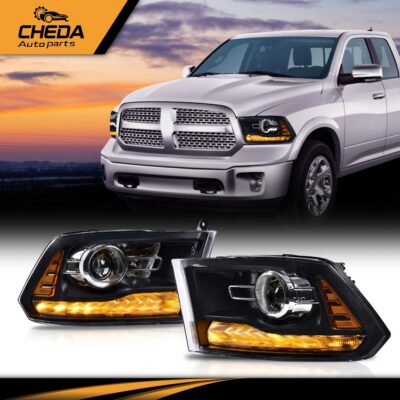 PIAOYUE - Pair For 2013-2018 Ram 1500/2500/3500 Halogen with LED DRL Left+Right