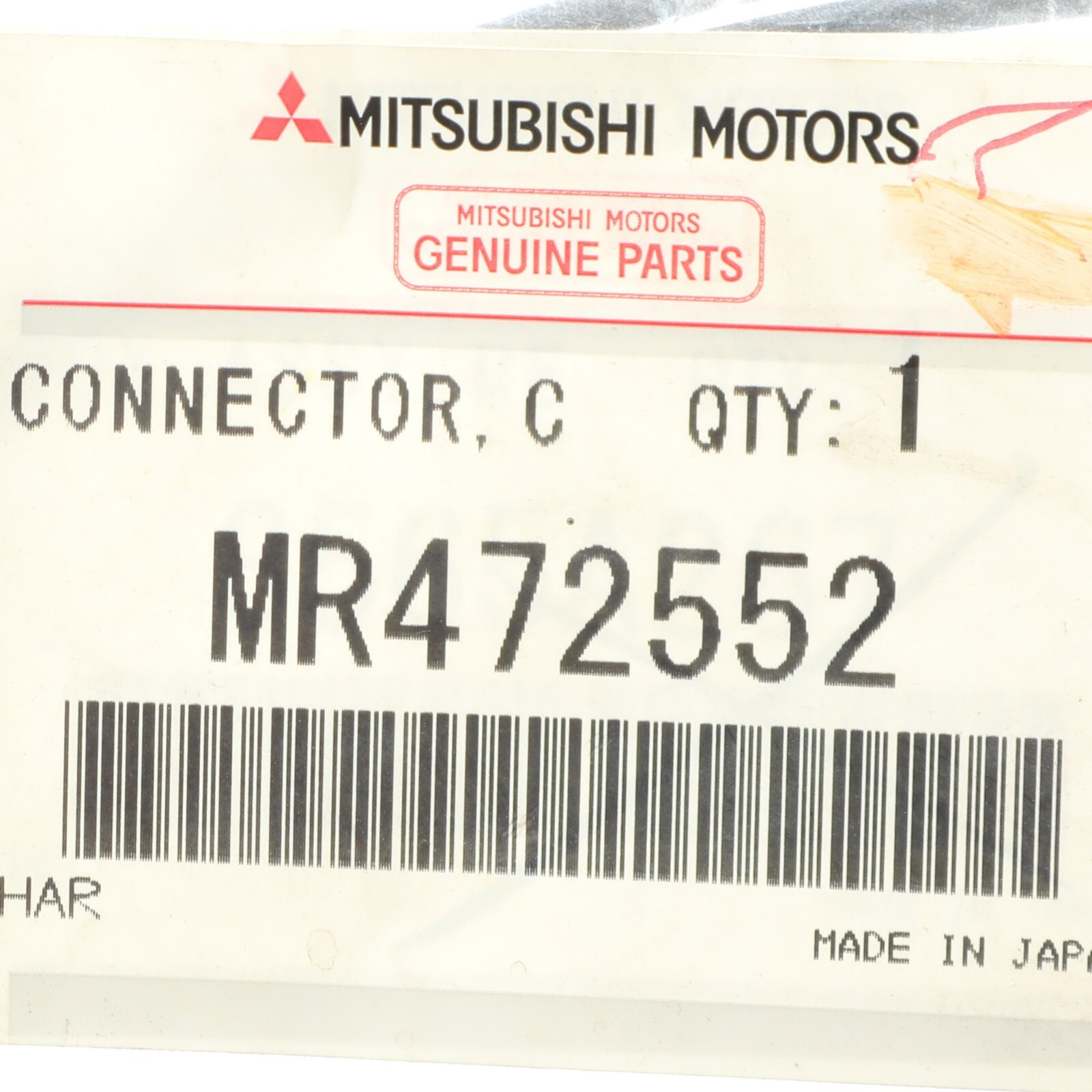 GENUINE MITSUBISHI CONNECTOR CHASSIS WIRE HEAD OEM NEW MR472552 | eBay