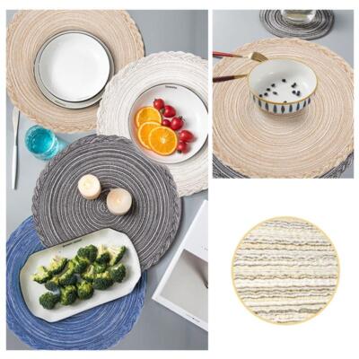 Set di 6 tovagliette rotonde con stampa in pelle di tigre