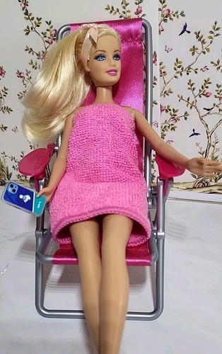Dolls Adjustable Furniture Beach/ Garden Chair For 1.6th Doll Barbie or Sindy