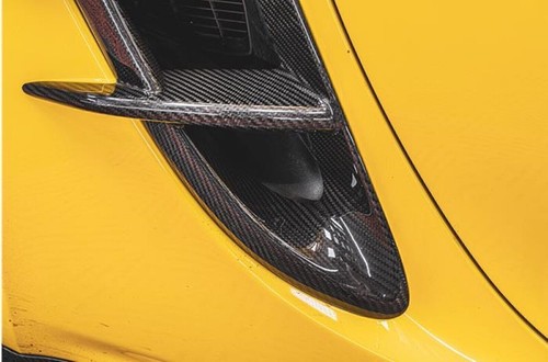 Real Carbon Fiber Side Hood Air Vent Intake Trim For Porsche 718 Cayman 2016-20 - Picture 9 of 11