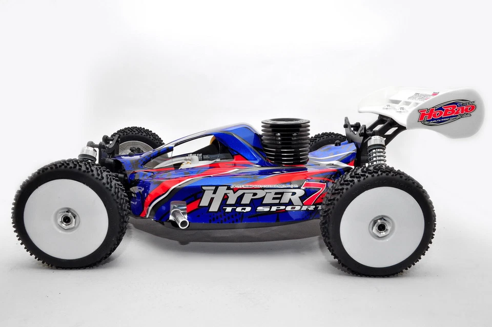 NEW HoBao Racing 1/8 Hyper 7 TQ Sport Nitro Buggy Blue RTR with Radio / H-2802 - Image 2 of 4