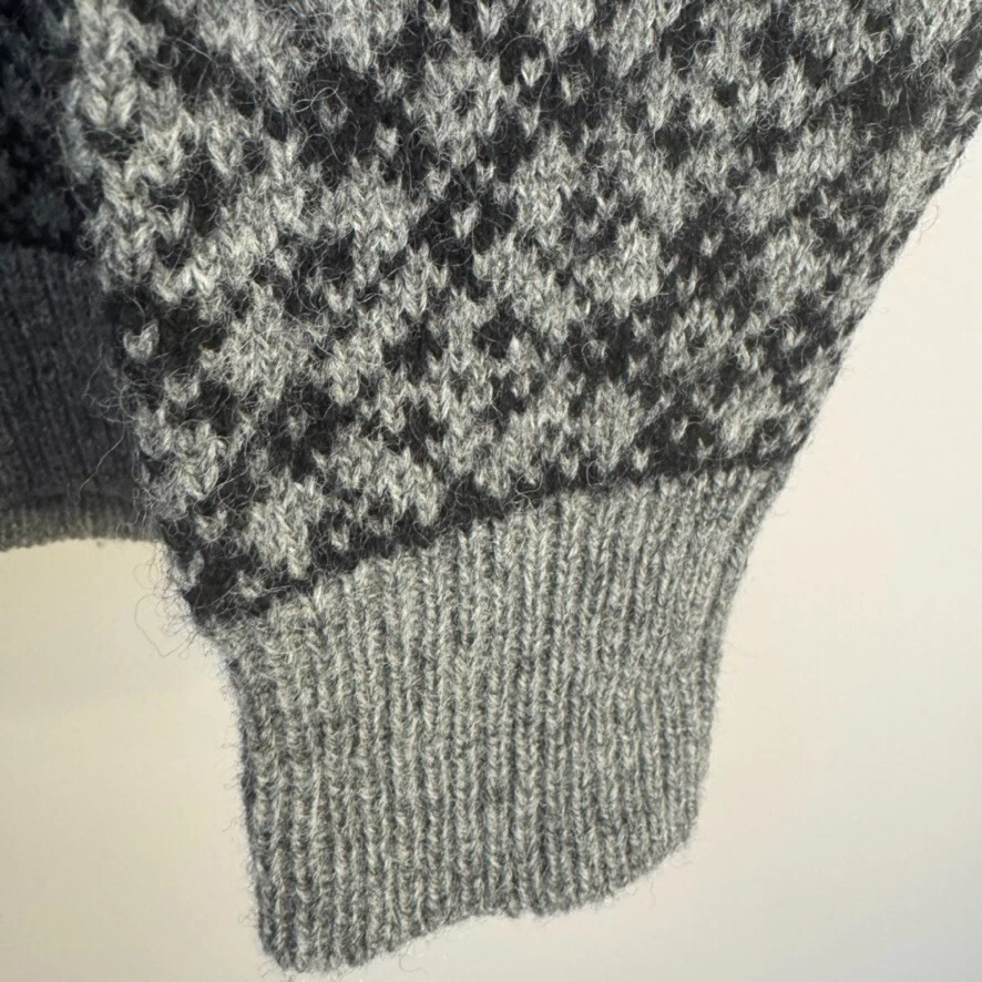 Cárdigan de lana vintage SUSAN BRISTOL AÑOS 90 gris/negro suéter floral - talla M Foto 4 de 4