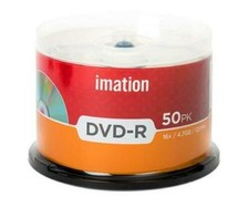 50 x Imation DVD-R 16X 4.7GB full hub inkjet Printable DVD - R Blank Discs