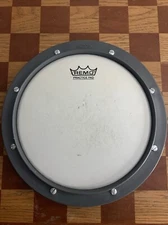 Remo Drum Silent Stroke 8" Practice Pad Gray Frame Single Bolt Mount Used