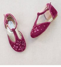 Joyfolie Berry Natalia Velvet Embellished Toddler Girl Shoes Size 4