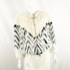 New Givenchy Faux Fur Bomber Jacket Size S/6 Us