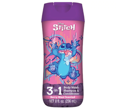 Disney Stitch Kids 3-in-1 Shampoo Conditioner Body Wash 8 oz Berry Blast Scent - Picture 1 of 1