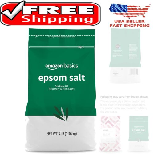 Epsom Salt Enhancer for Muscle Recovery - Rosemary & Mint, 3 lb Resealable Pack