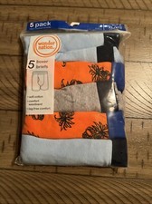 NIP WONDER NATION BOYS COTTON BOXER BRIEFS 5 PACK XL 14-16 