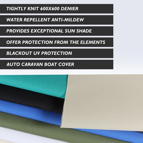 Plain Weave Canvas 600D Rip Water Proof Sunshade Materials Awning Replace Fabric - Picture 2 of 25