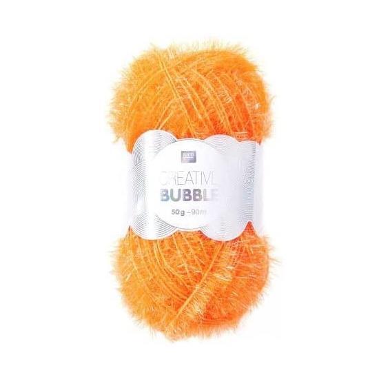 Knitting Wool Creative Bubble Sponge Bright Coloured Washable Yarn Neon Orange